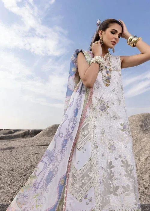 Saira Shakira Luxury Lawn 25 Off White Organza – view 3 – Poshaq