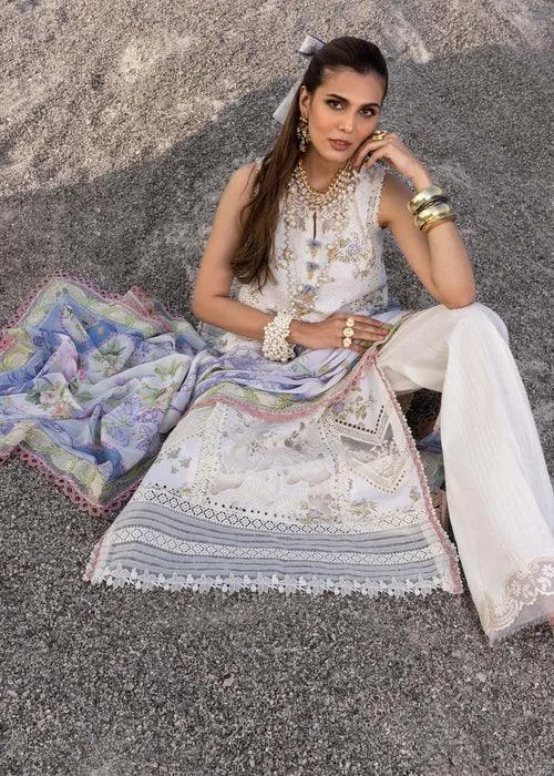 Saira Shakira Luxury Lawn 25 Off White Organza – view 4 – Poshaq