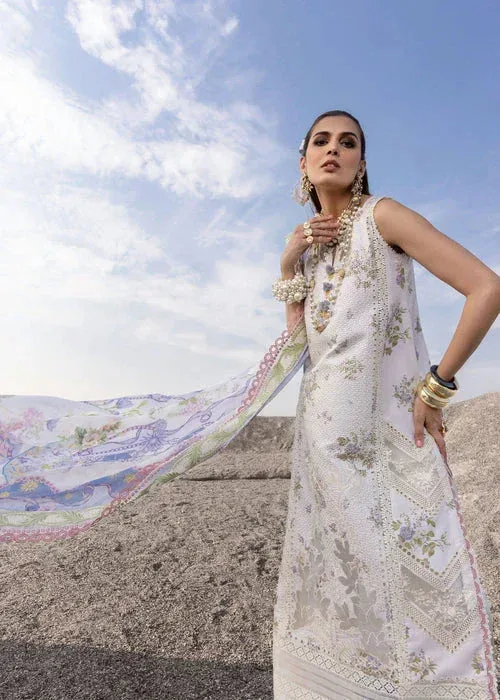 Saira Shakira Luxury Lawn 25 Off White Organza – view 5 – Poshaq