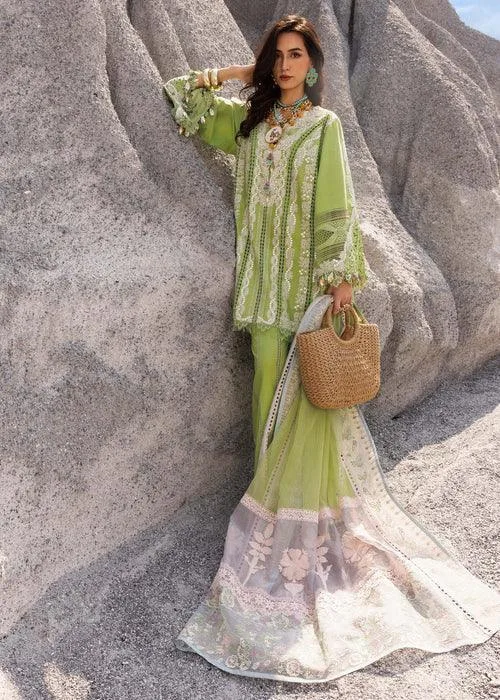 Saira Shakira Luxury Lawn 25 Mint Green Organza – view 2 – Poshaq