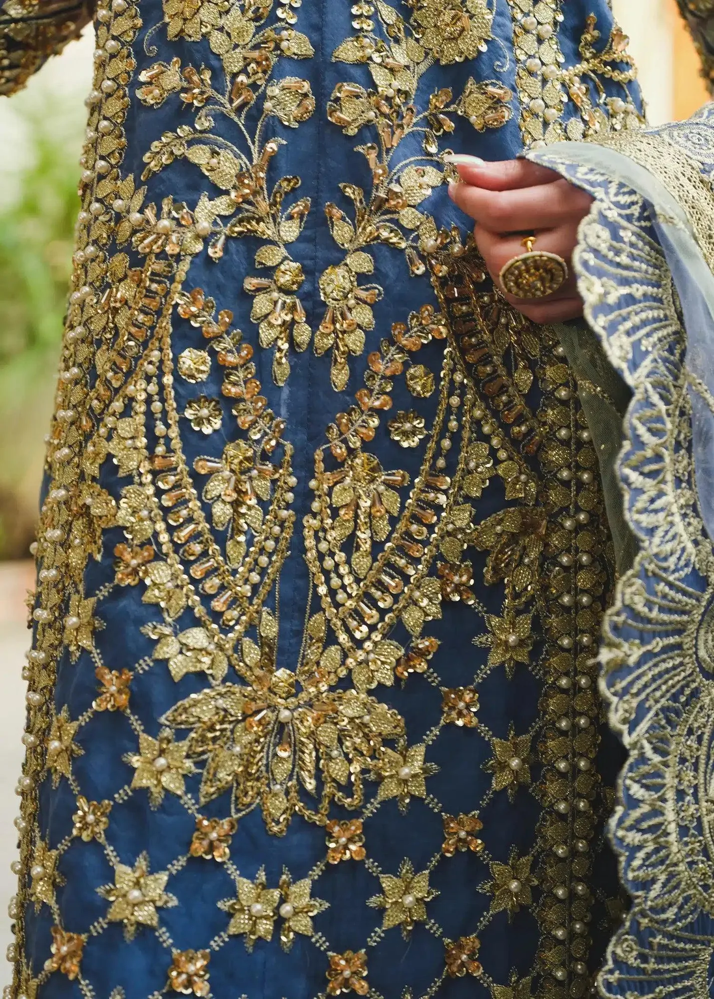 Saira Shakira Wedding Collection 24 Pink Organza – view 4 – Poshaq