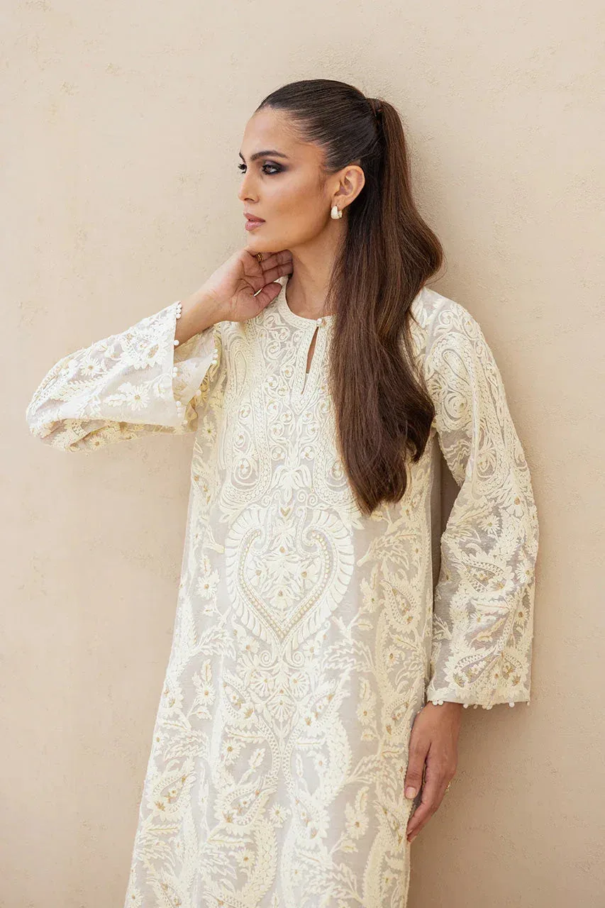 Sania Maskatiya The Winter Edit - Luxe Pret 25 Ivory – view 3 – Poshaq
