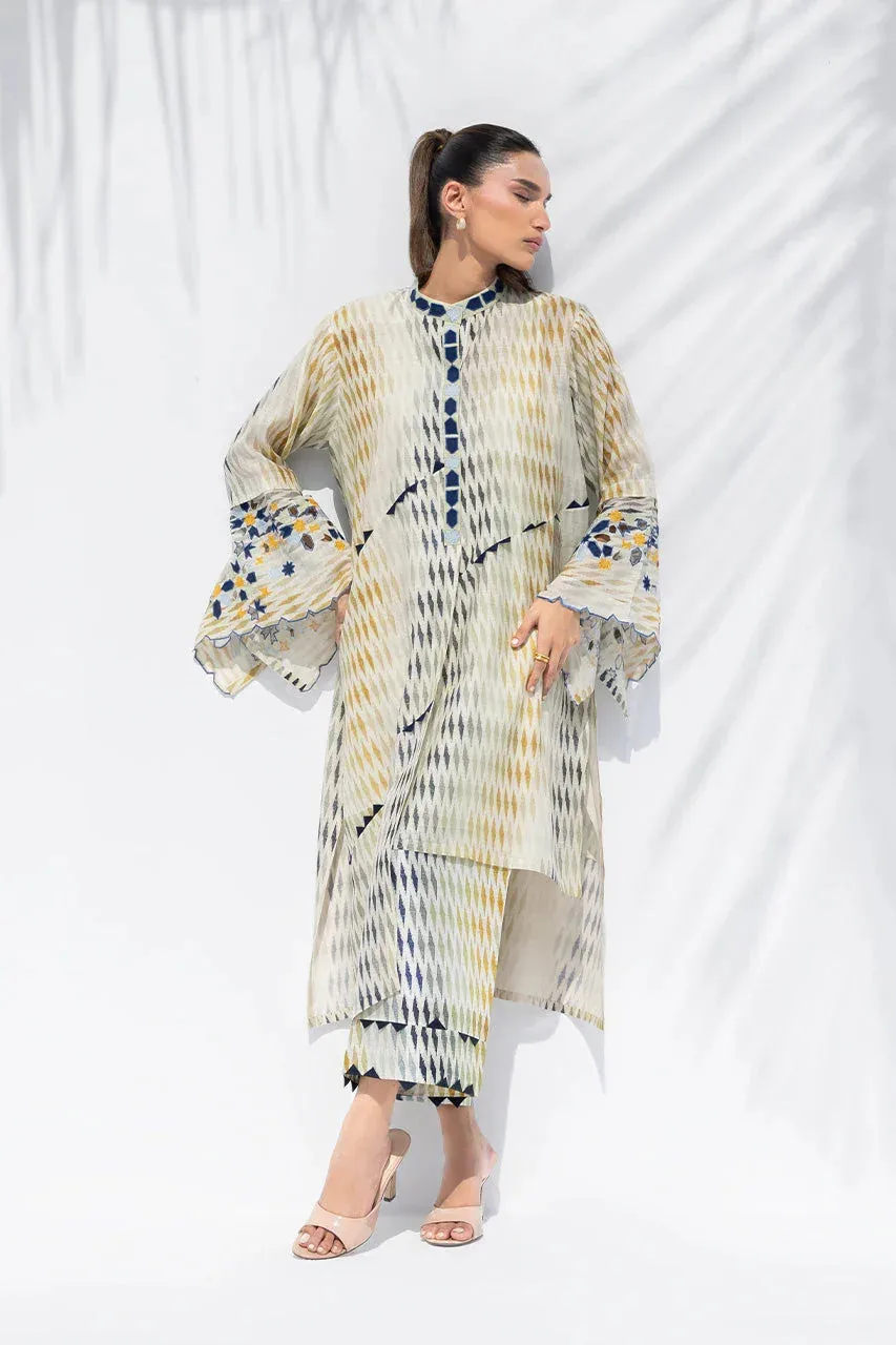 Sania Maskatiya The Winter Edit - Luxe Pret 25 Off White Silk – view 3 – Poshaq