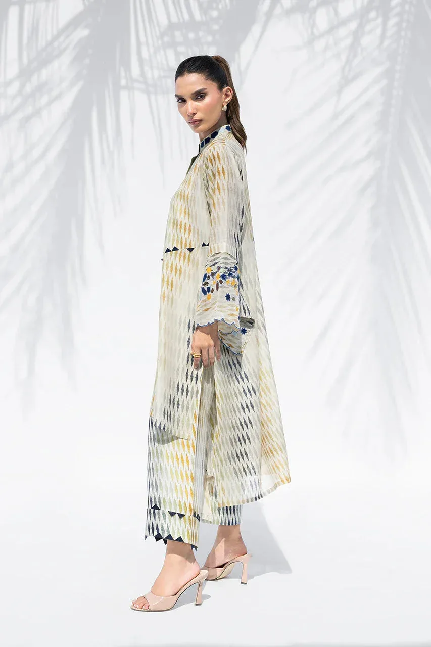 Sania Maskatiya The Winter Edit - Luxe Pret 25 Off White Silk – view 4 – Poshaq