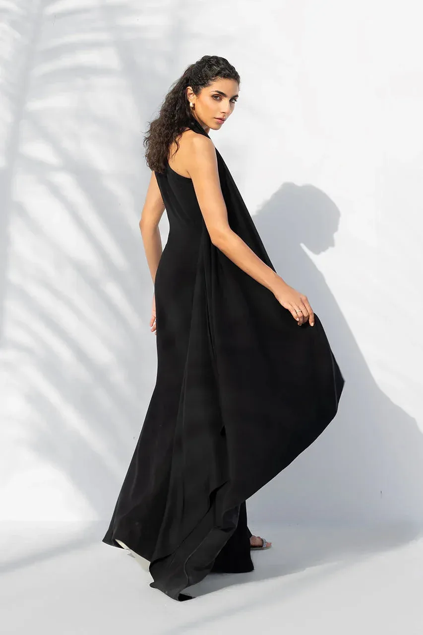 Sania Maskatiya The Winter Edit - Luxe Pret 25 Black Crepe – view 2 – Poshaq