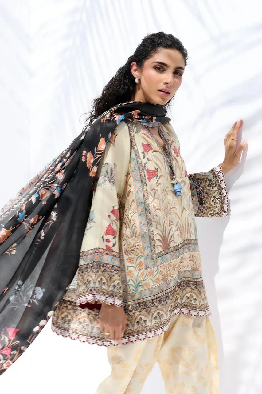 Sania Maskatiya The Winter Edit - Luxe Pret 25 Beige Raw Silk – view 3 – Poshaq
