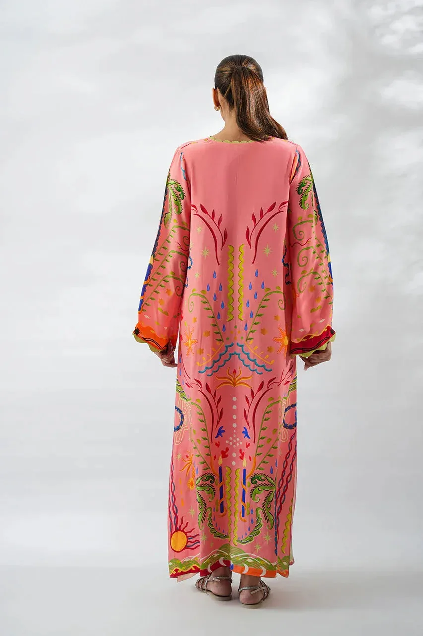 Sania Maskatiya The Winter Edit - Luxe Pret 25 Coral Crepe – view 2 – Poshaq
