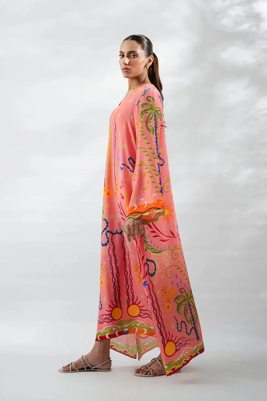 Sania Maskatiya The Winter Edit - Luxe Pret 25 Coral Crepe – view 3 – Poshaq