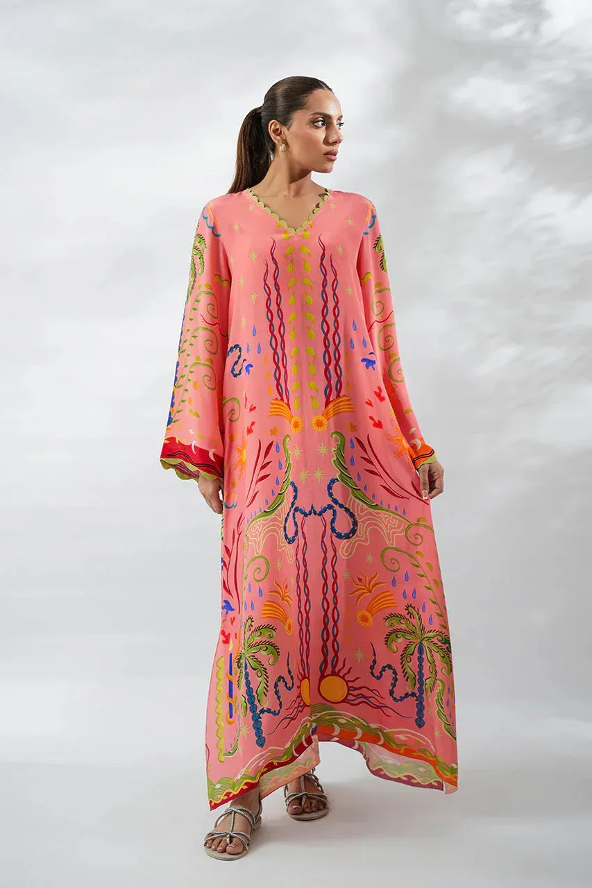 Sania Maskatiya The Winter Edit - Luxe Pret 25 Coral Crepe – view 4 – Poshaq