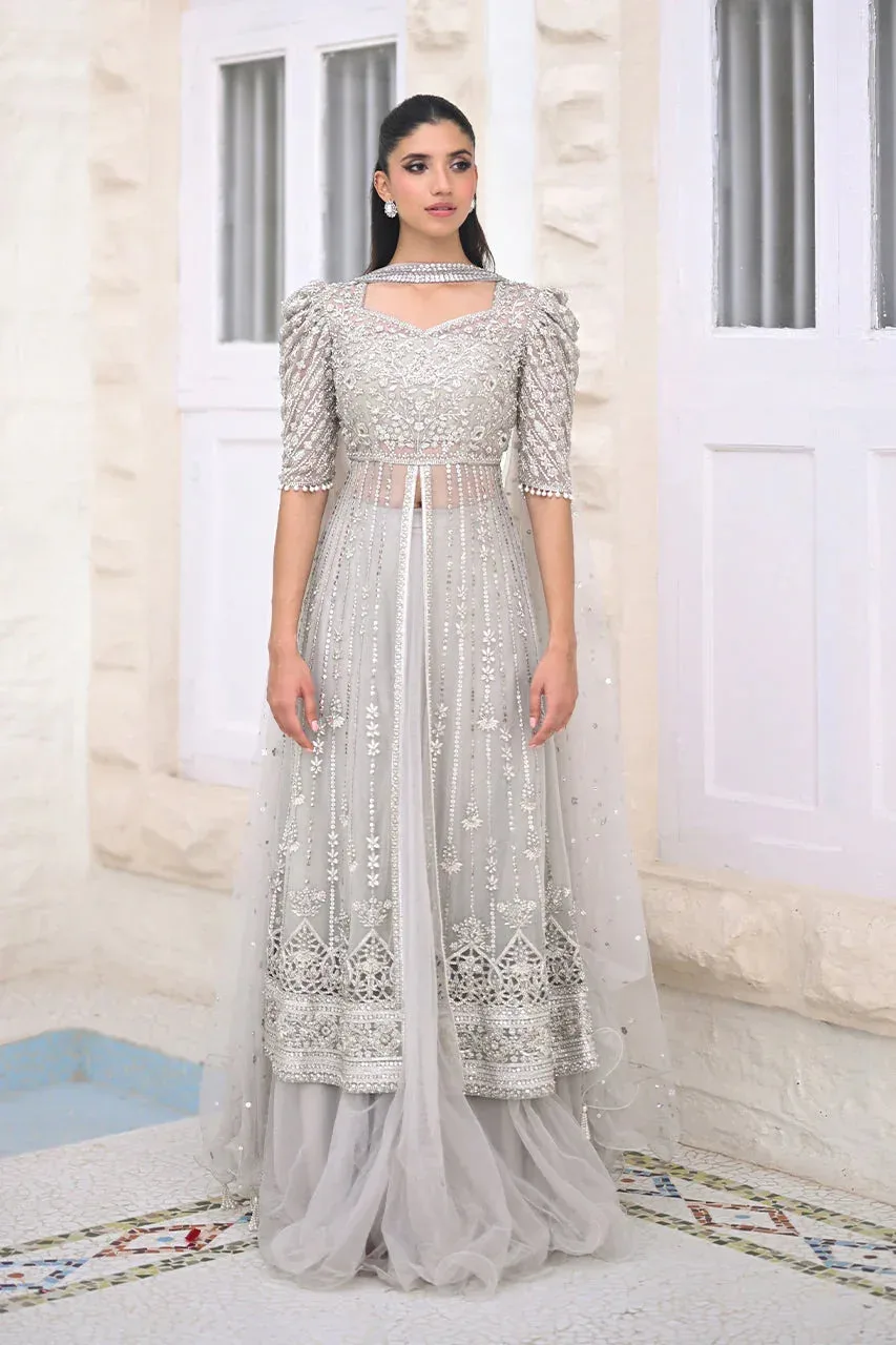 Sania Maskatiya Fall Festive Shimmer Light Gray – view 1 – Poshaq