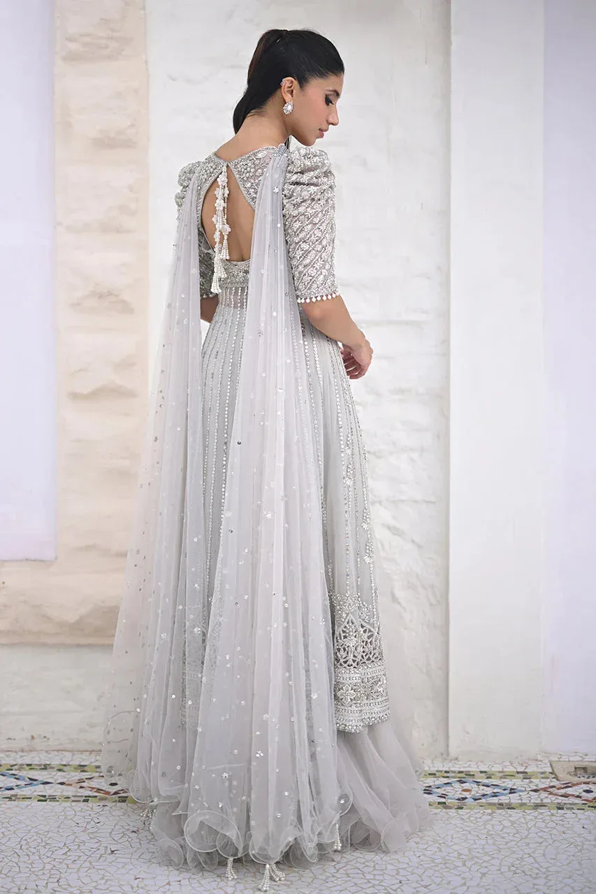 Sania Maskatiya Fall Festive Shimmer Light Gray – view 2 – Poshaq