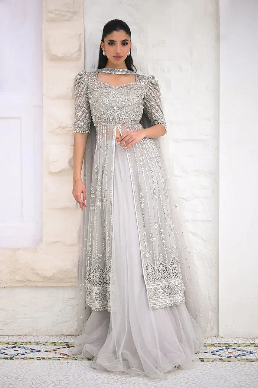 Sania Maskatiya Fall Festive Shimmer Light Gray – view 3 – Poshaq