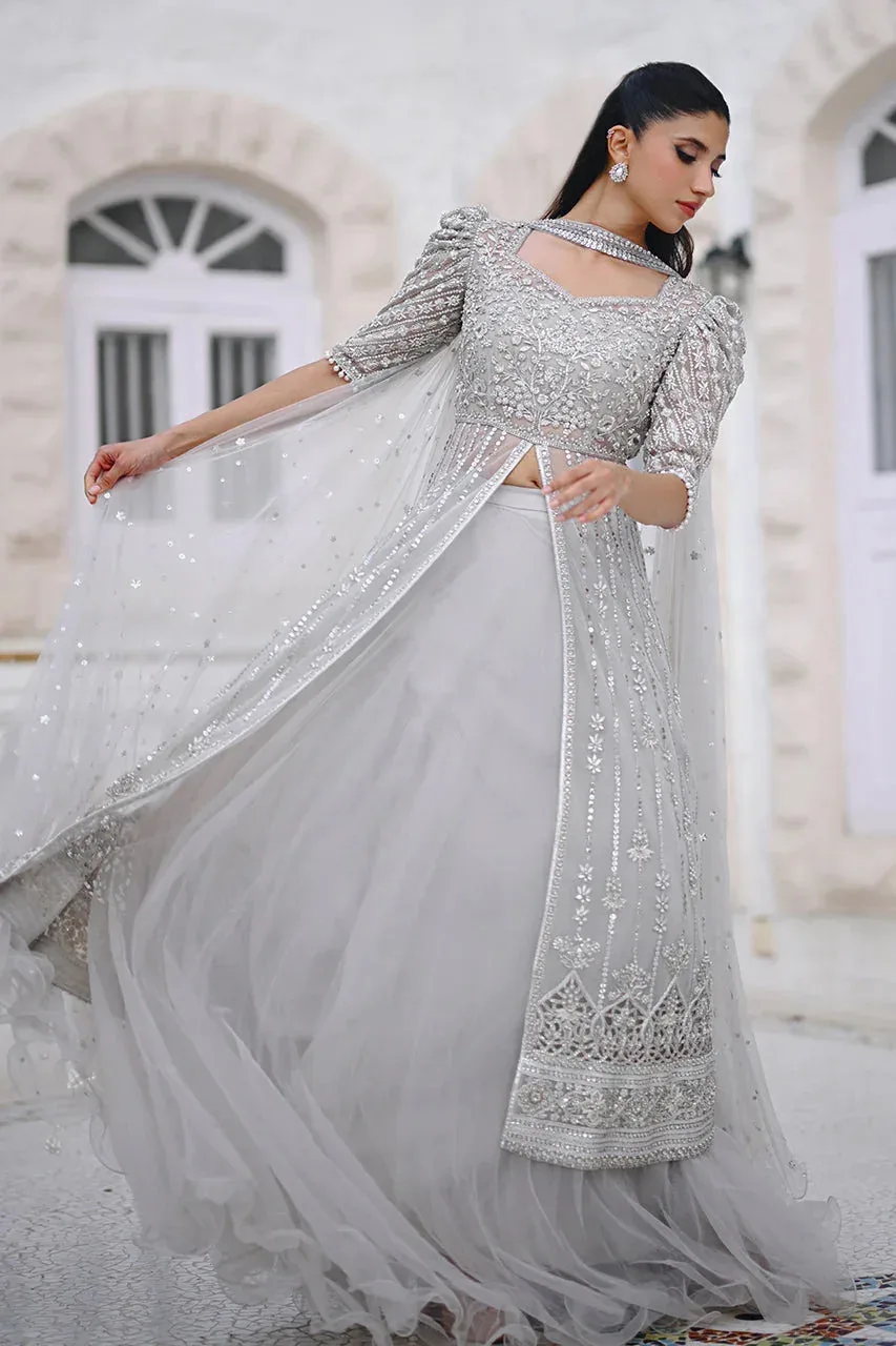 Sania Maskatiya Fall Festive Shimmer Light Gray – view 4 – Poshaq