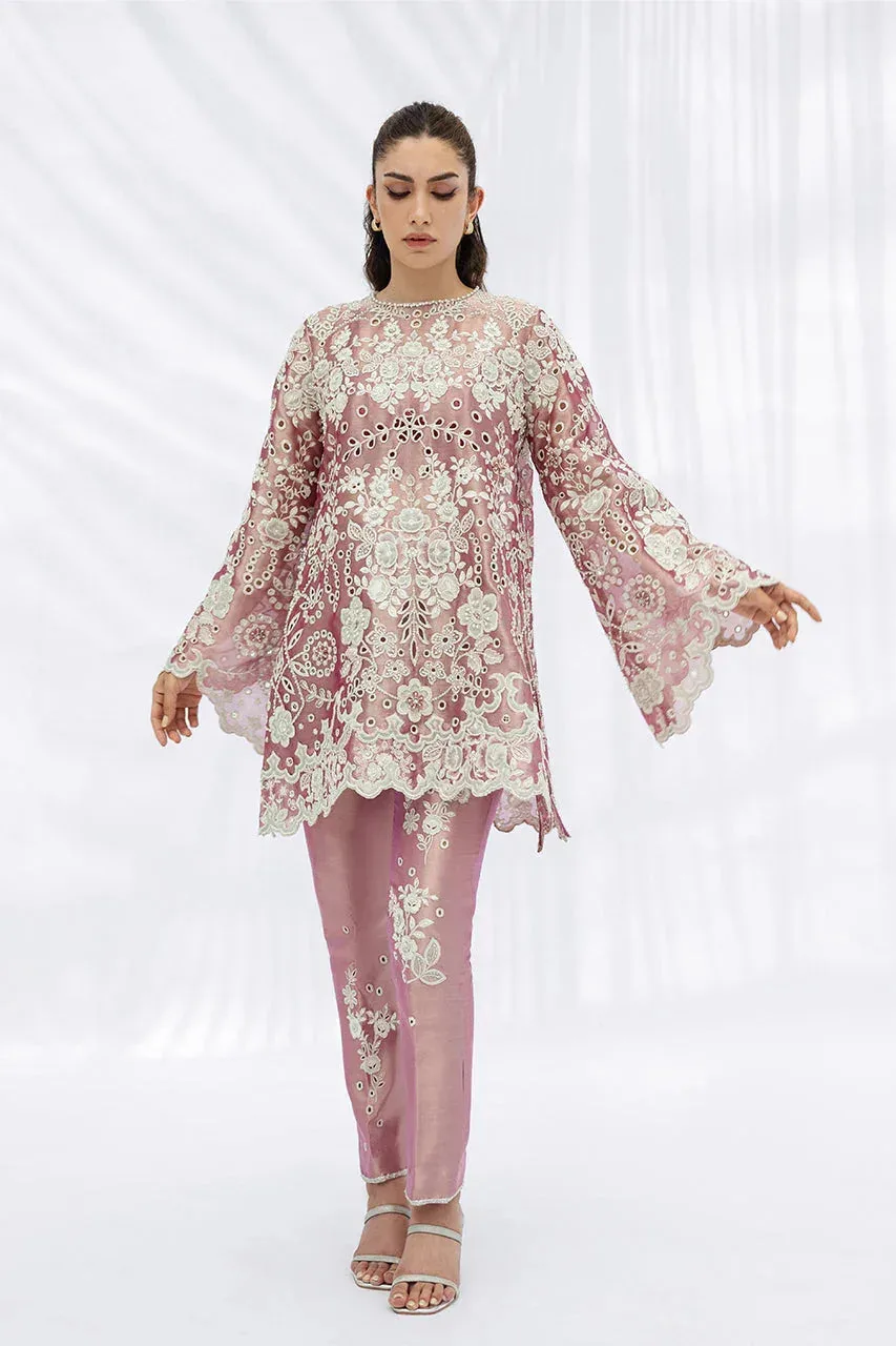 Sania Maskatiya Fall Festive Shimmer Mauve Tissue – view 1 – Poshaq