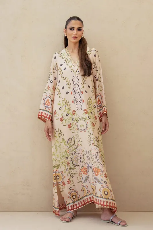Sania Maskatiya Fall Festive Glimmer Ivory Cotton – view 1 – Poshaq