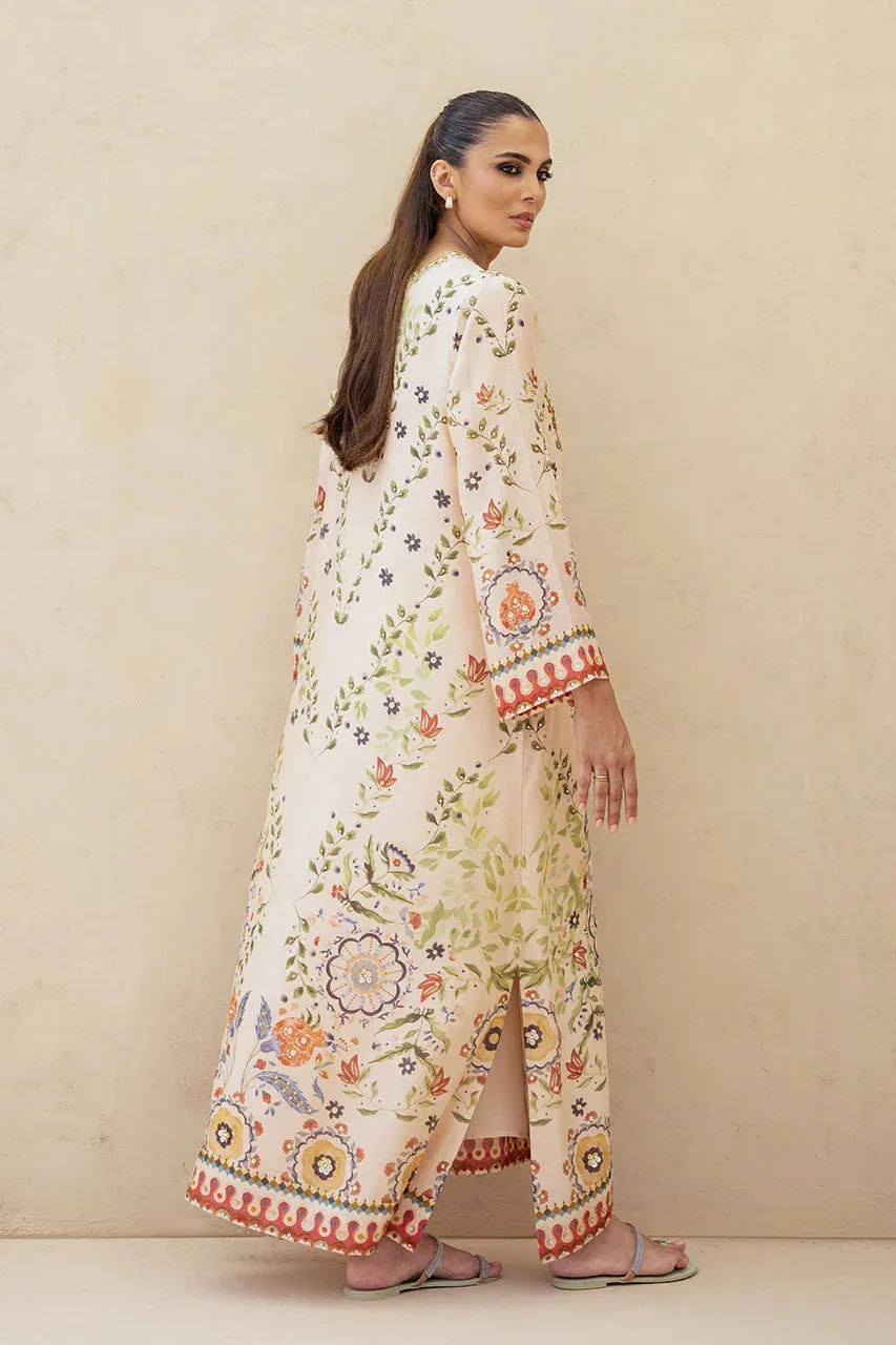 Sania Maskatiya Fall Festive Glimmer Ivory Cotton – view 2 – Poshaq