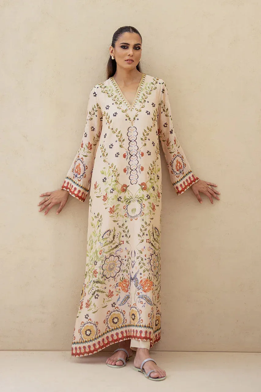 Sania Maskatiya Fall Festive Glimmer Ivory Cotton – view 4 – Poshaq