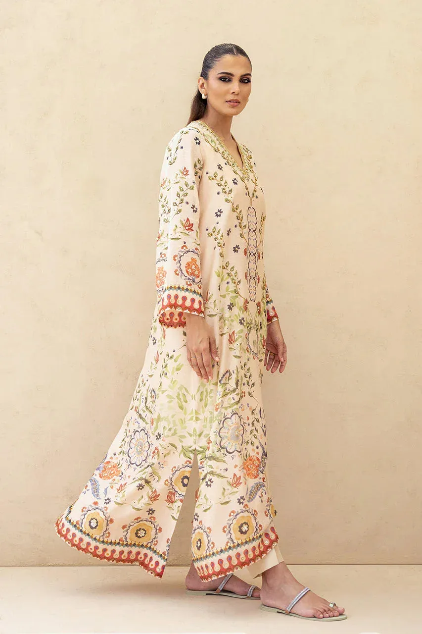 Sania Maskatiya Fall Festive Glimmer Ivory Cotton – view 5 – Poshaq