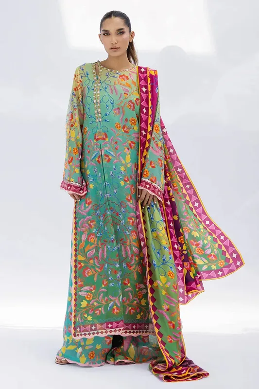 Sania Maskatiya Fall Festive Glimmer Multi Cotton – view 1 – Poshaq