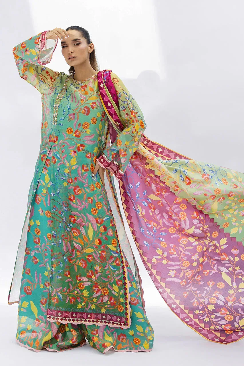 Sania Maskatiya Fall Festive Glimmer Multi Cotton – view 6 – Poshaq