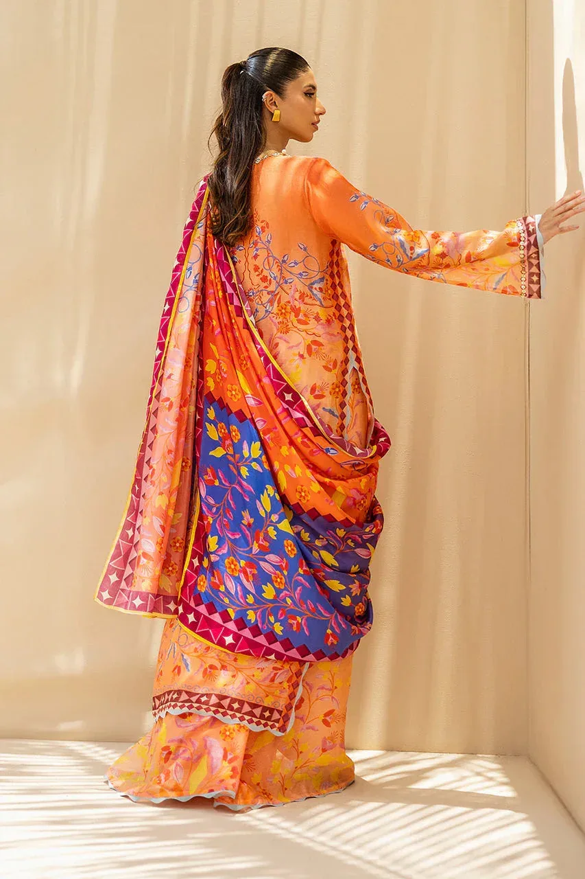Sania Maskatiya Fall Festive Glimmer Orange Cotton – view 2 – Poshaq