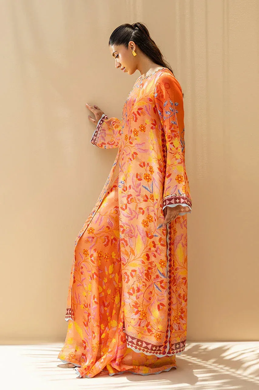 Sania Maskatiya Fall Festive Glimmer Orange Cotton – view 6 – Poshaq