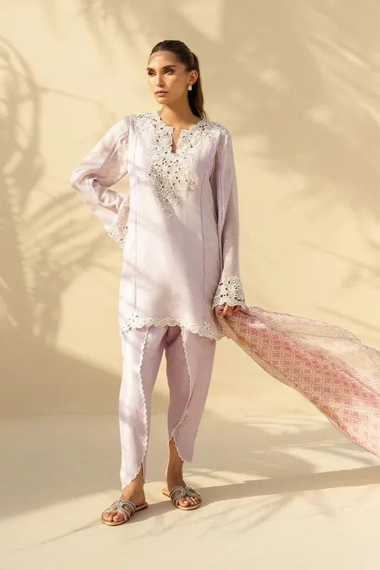 Sania Maskatiya Samara Luxe 25 Lilac Organza – view 1 – Poshaq