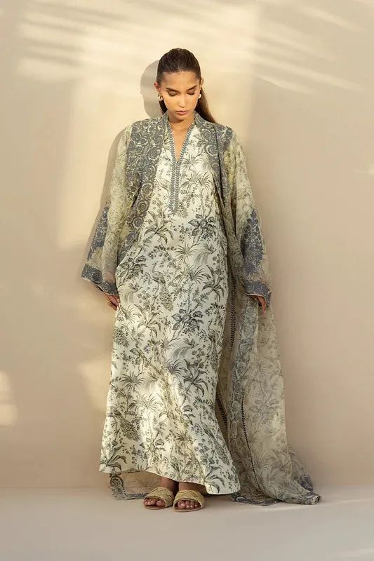 Sania Maskatiya Samara Luxe 25 Ivory Raw Silk – view 1 – Poshaq
