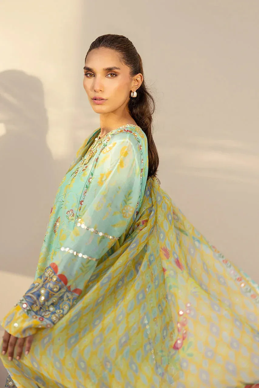Sania Maskatiya Samara Luxe 25 Mint Green Organza – view 6 – Poshaq