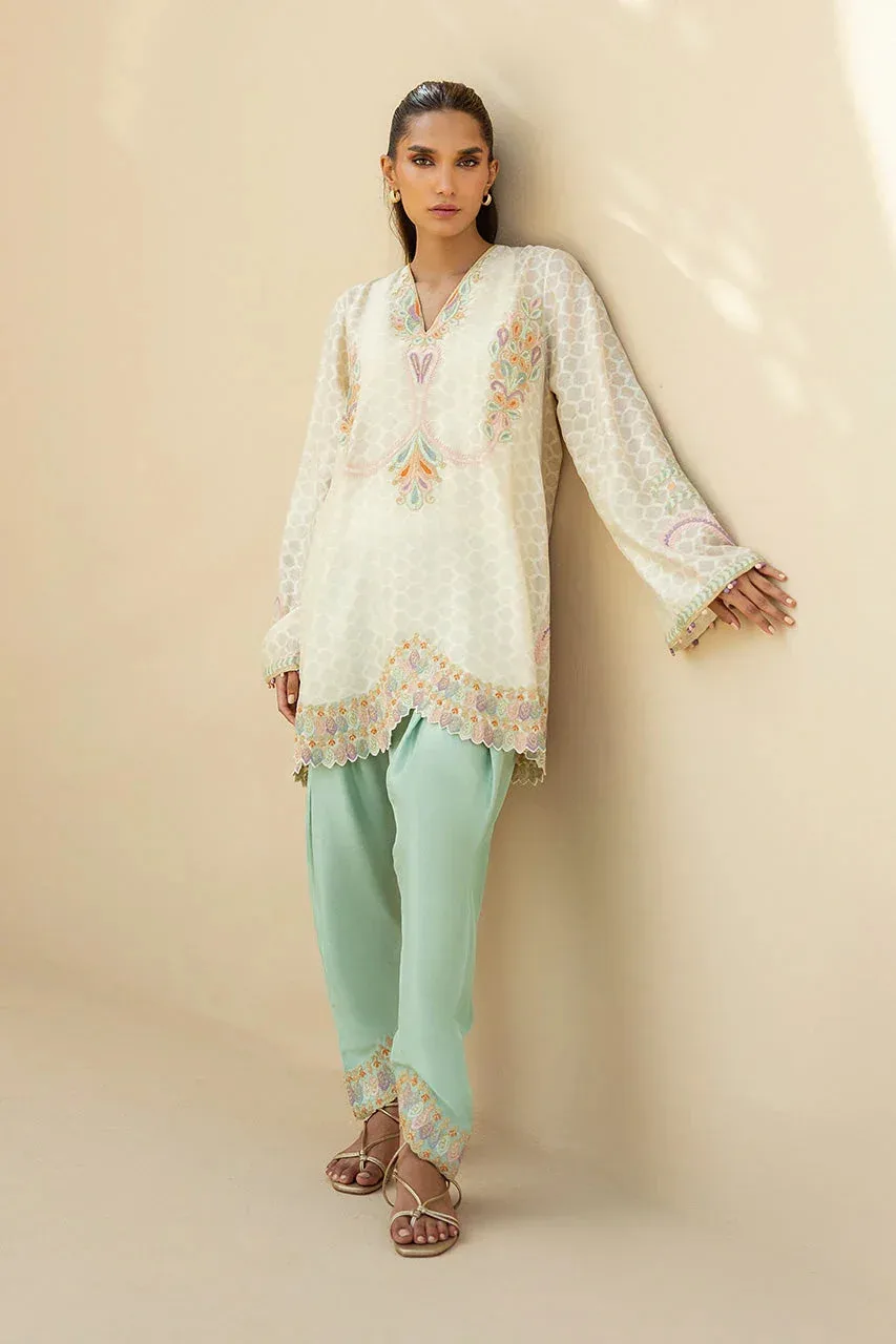 Sania Maskatiya Samara Luxe 25 Ivory – view 1 – Poshaq
