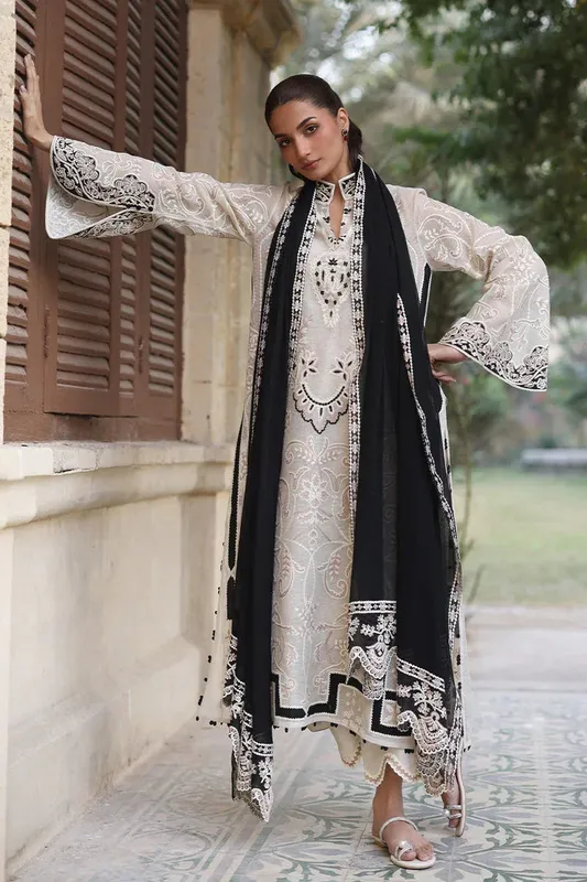 Sania Maskatiya Mirra Luxury Pret 25 Ivory – view 1 – Poshaq