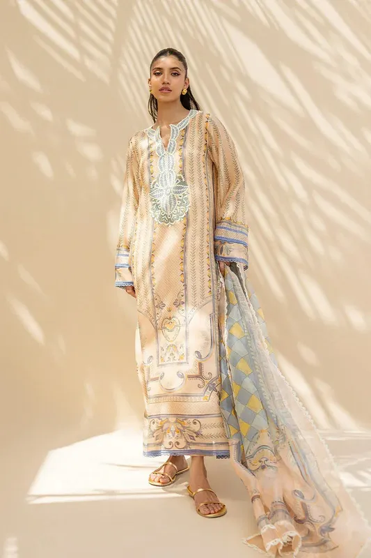 Sania Maskatiya Mirra Luxury Pret 25 Skin Raw Silk – view 1 – Poshaq