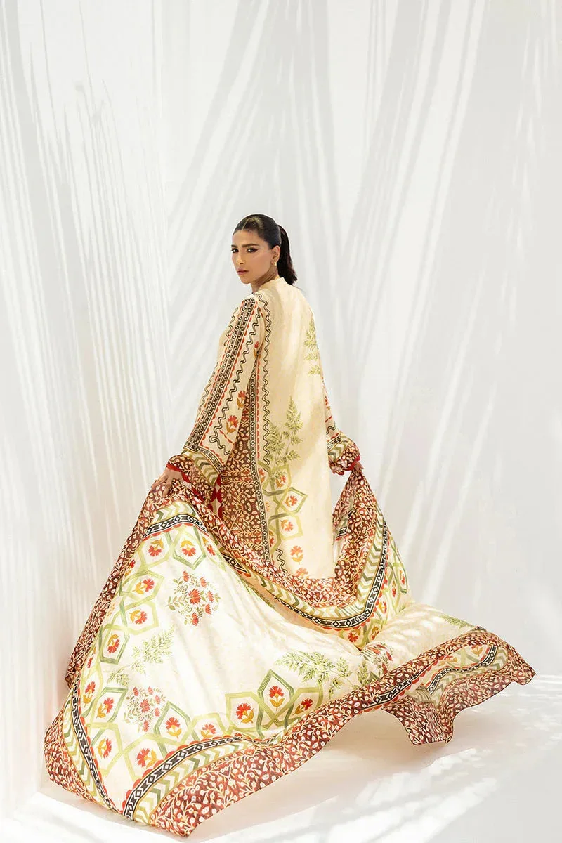 Sania Maskatiya Mirra Luxury Pret 25 Beige Raw Silk – view 2 – Poshaq