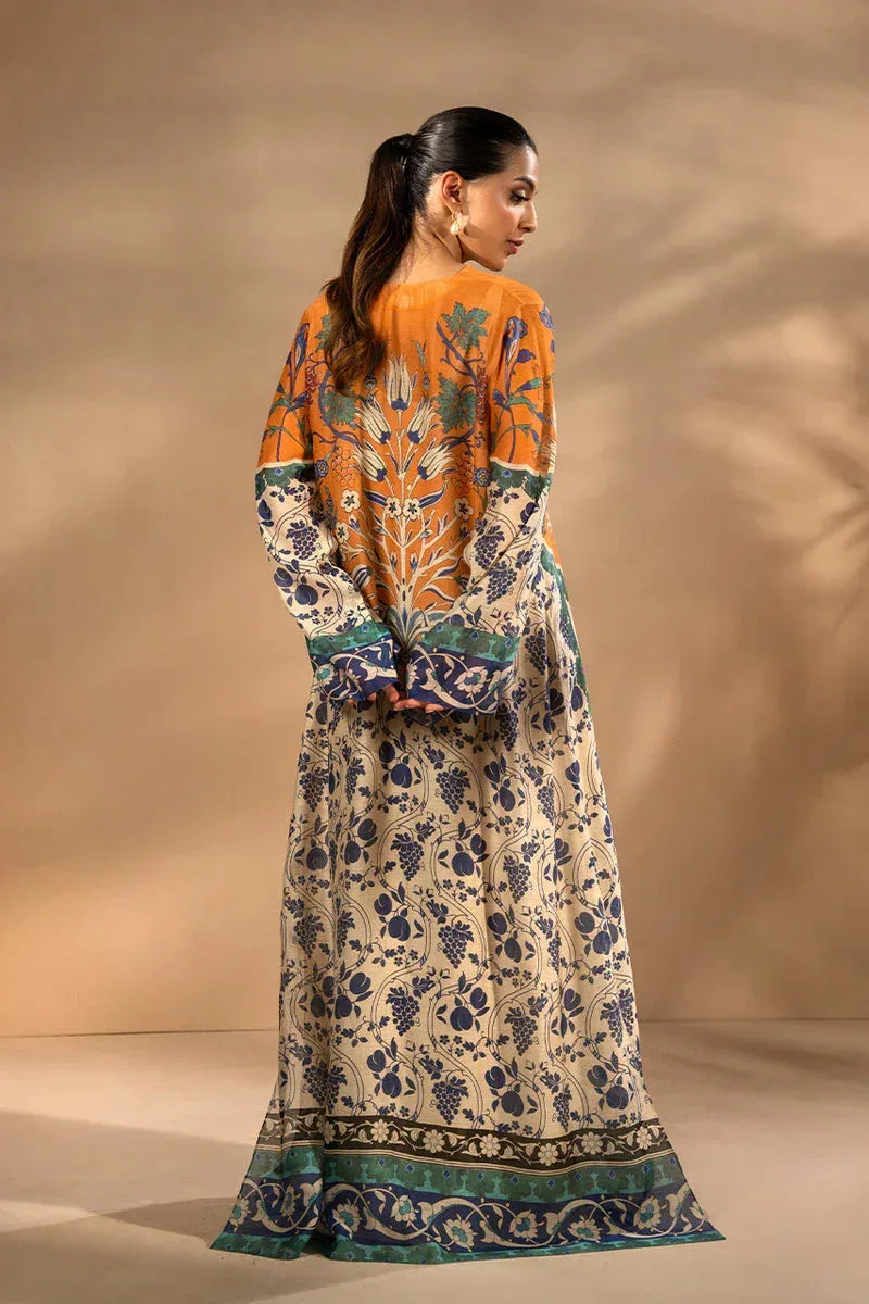 Sania Maskatiya Mirra Luxury Pret 25 Apricot Orange Cotton – view 2 – Poshaq