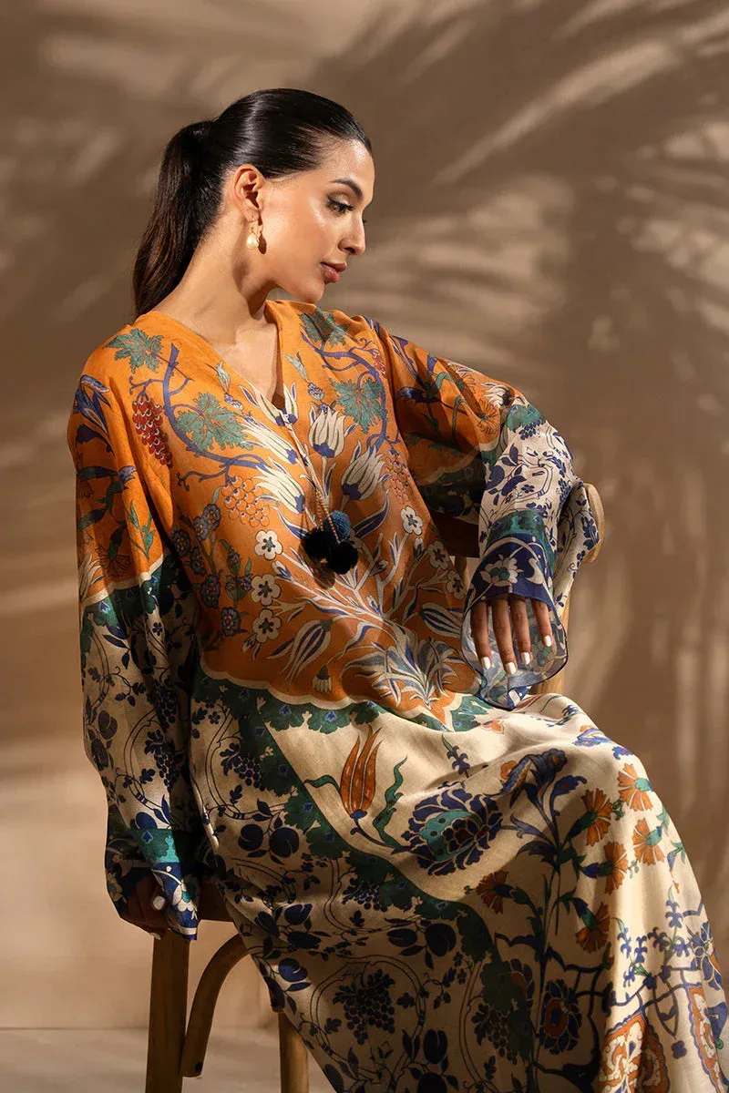 Sania Maskatiya Mirra Luxury Pret 25 Apricot Orange Cotton – view 3 – Poshaq