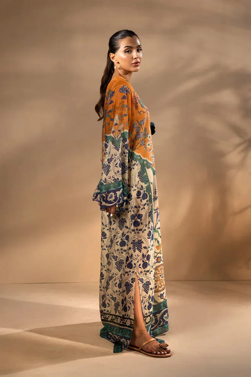 Sania Maskatiya Mirra Luxury Pret 25 Apricot Orange Cotton – view 4 – Poshaq