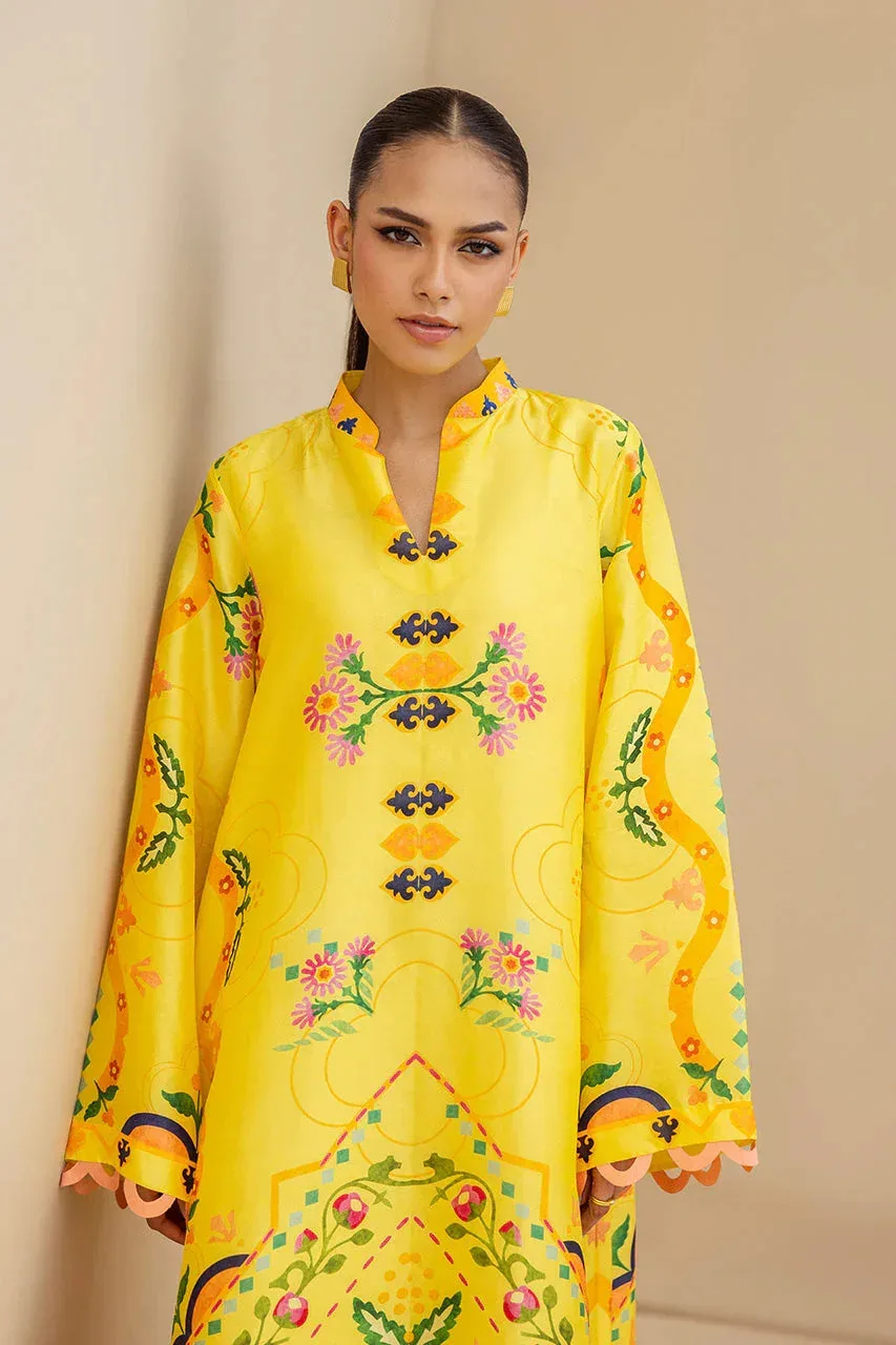 Sania Maskatiya Samara Luxe 25 Lime Yellow Raw Silk – view 6 – Poshaq