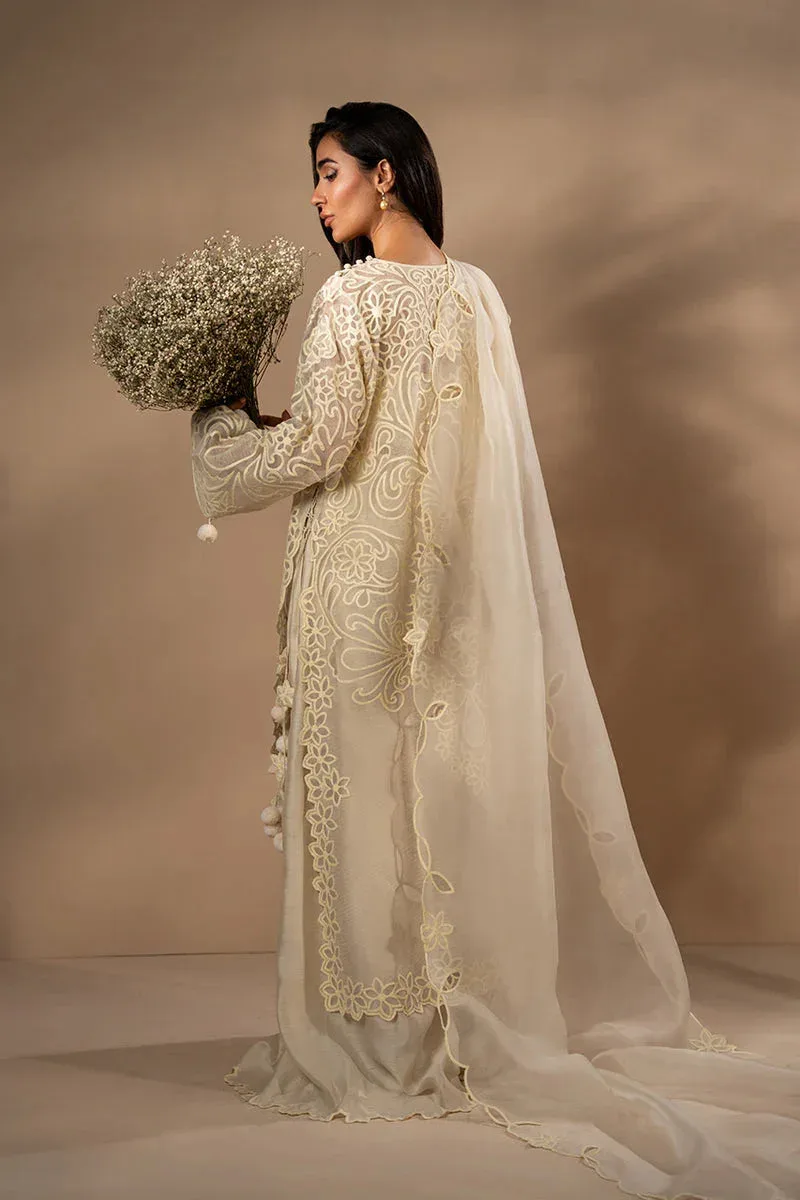 Sania Maskatiya Mirra Luxury Pret 25 Ivory Organza – view 2 – Poshaq