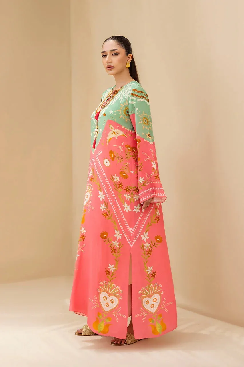 Sania Maskatiya Mirra Luxury Pret 25 Coral Crepe – view 4 – Poshaq