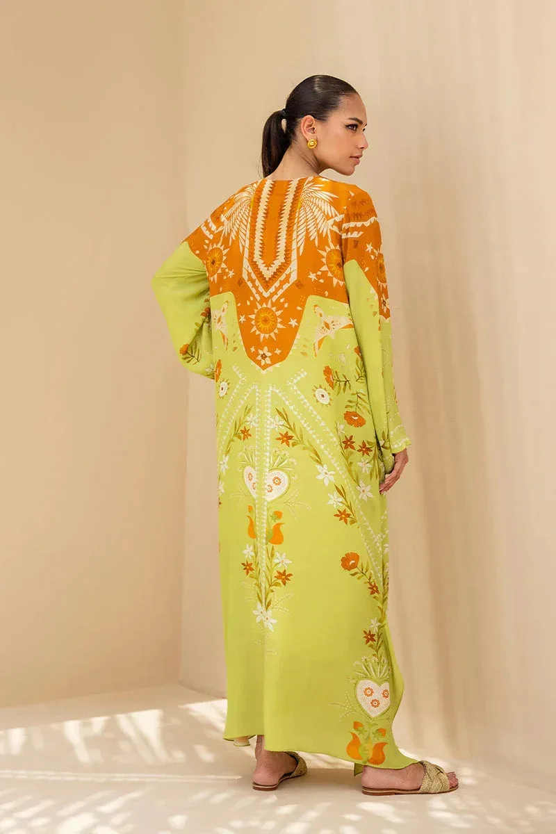 Sania Maskatiya Mirra Luxury Pret 25 Pistachio Green Crepe – view 2 – Poshaq
