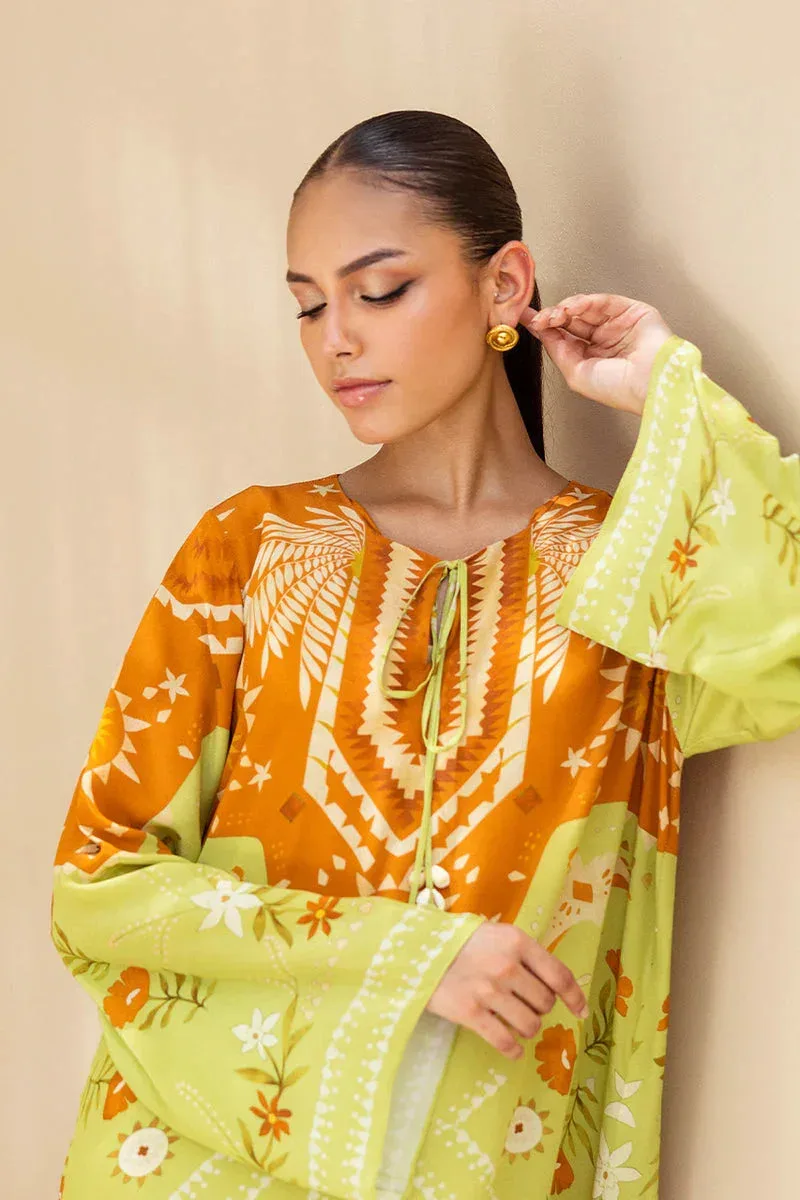 Sania Maskatiya Mirra Luxury Pret 25 Pistachio Green Crepe – view 3 – Poshaq