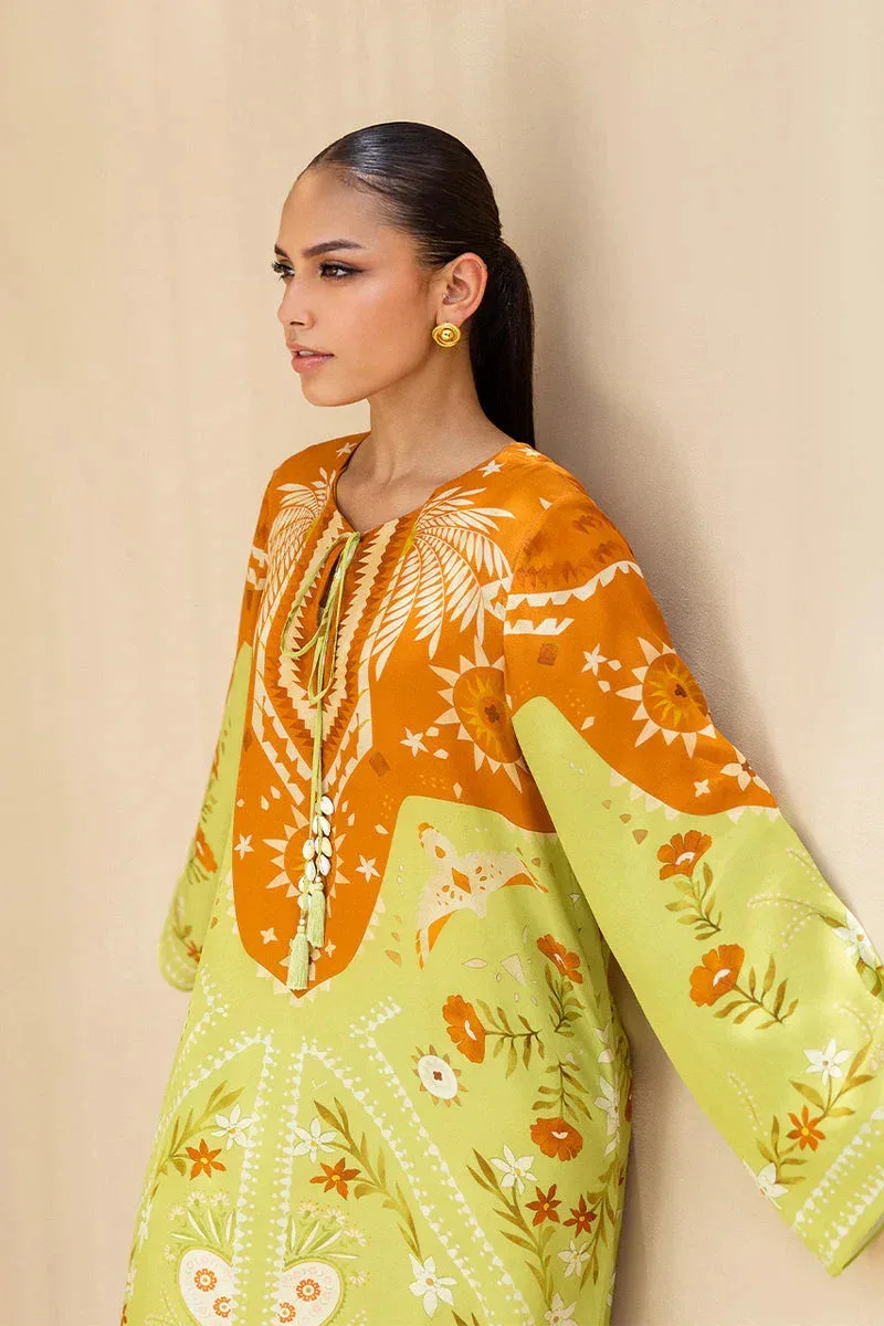 Sania Maskatiya Mirra Luxury Pret 25 Pistachio Green Crepe – view 4 – Poshaq
