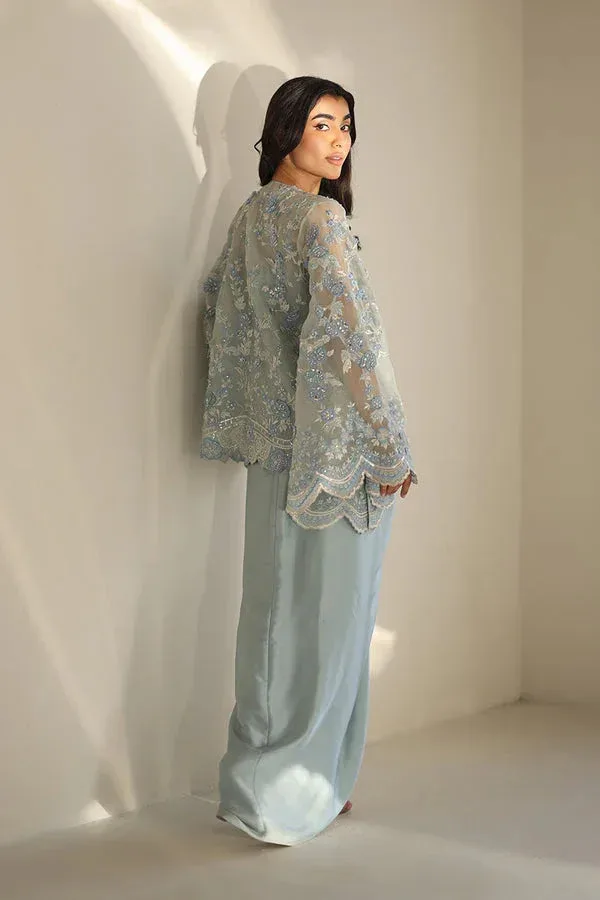 Sania Maskatiya Cira Formals 25 Ice Blue Organza – view 2 – Poshaq