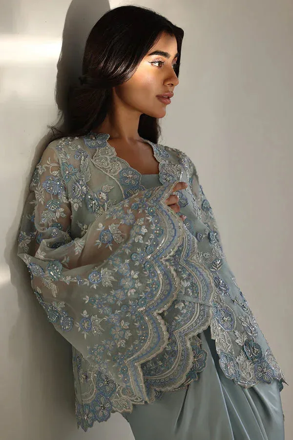 Sania Maskatiya Cira Formals 25 Ice Blue Organza – view 3 – Poshaq