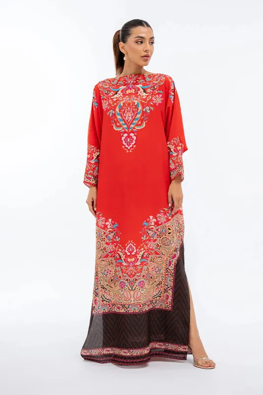 Sania Maskatiya Eid Collection Black Crepe – view 1 – Poshaq