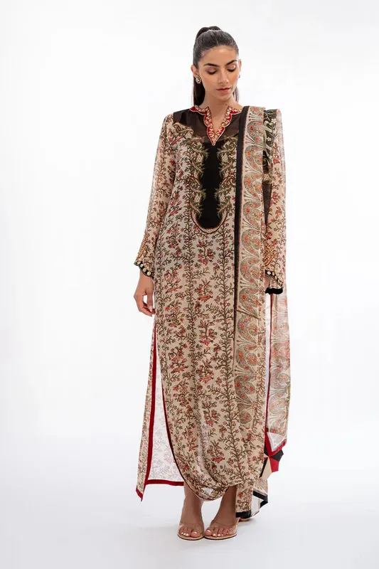 Sania Maskatiya Eid Collection Georgette – view 1 – Poshaq