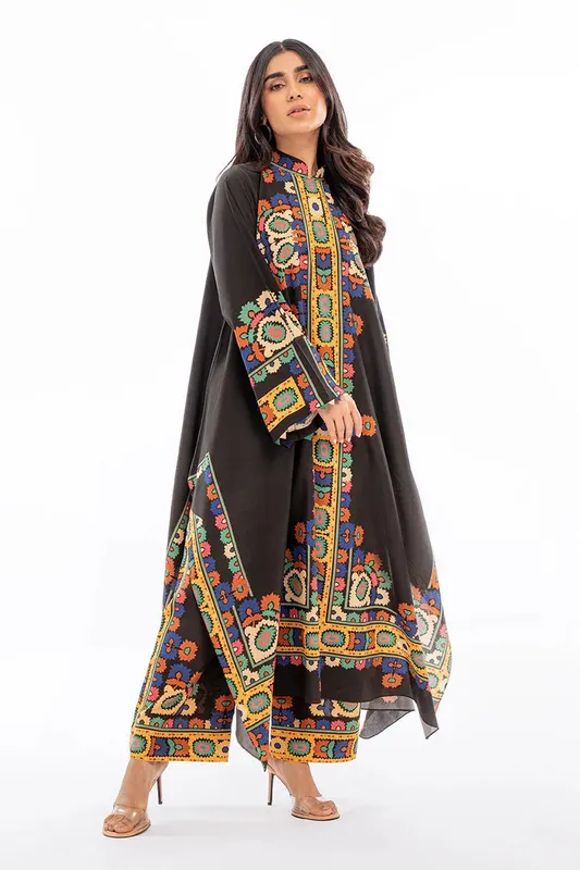 Sania Maskatiya Eid Collection Black Crepe – view 1 – Poshaq