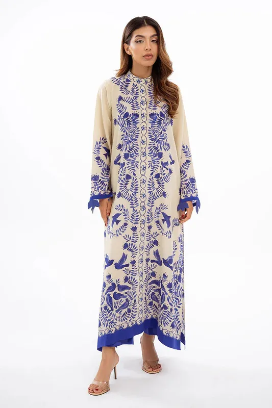 Sania Maskatiya Eid Collection Purple Crepe – view 1 – Poshaq