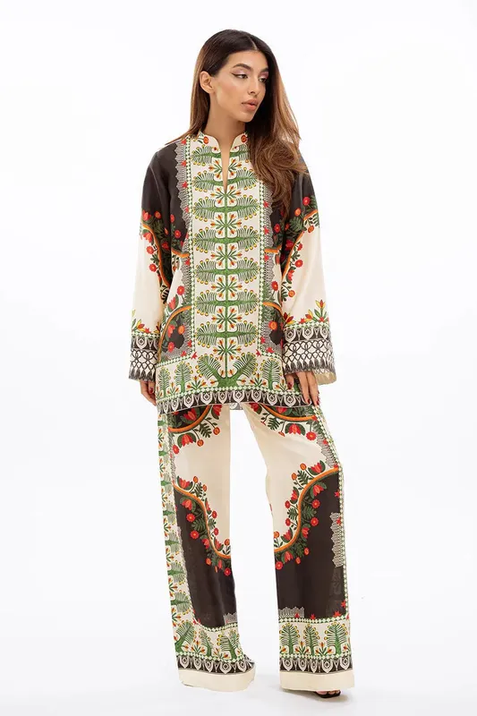 Sania Maskatiya Eid Collection Ivory Raw Silk – view 1 – Poshaq