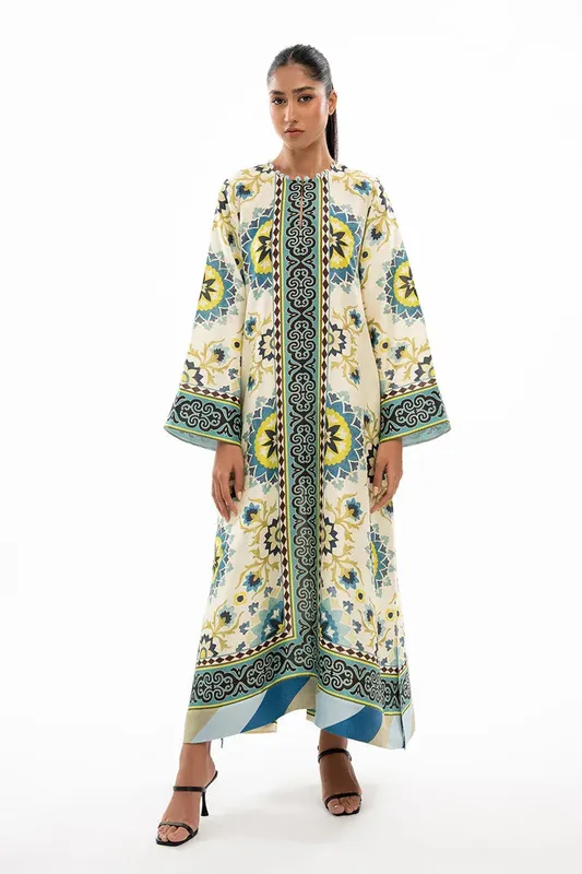 Sania Maskatiya Eid Collection Ivory Raw Silk – view 1 – Poshaq